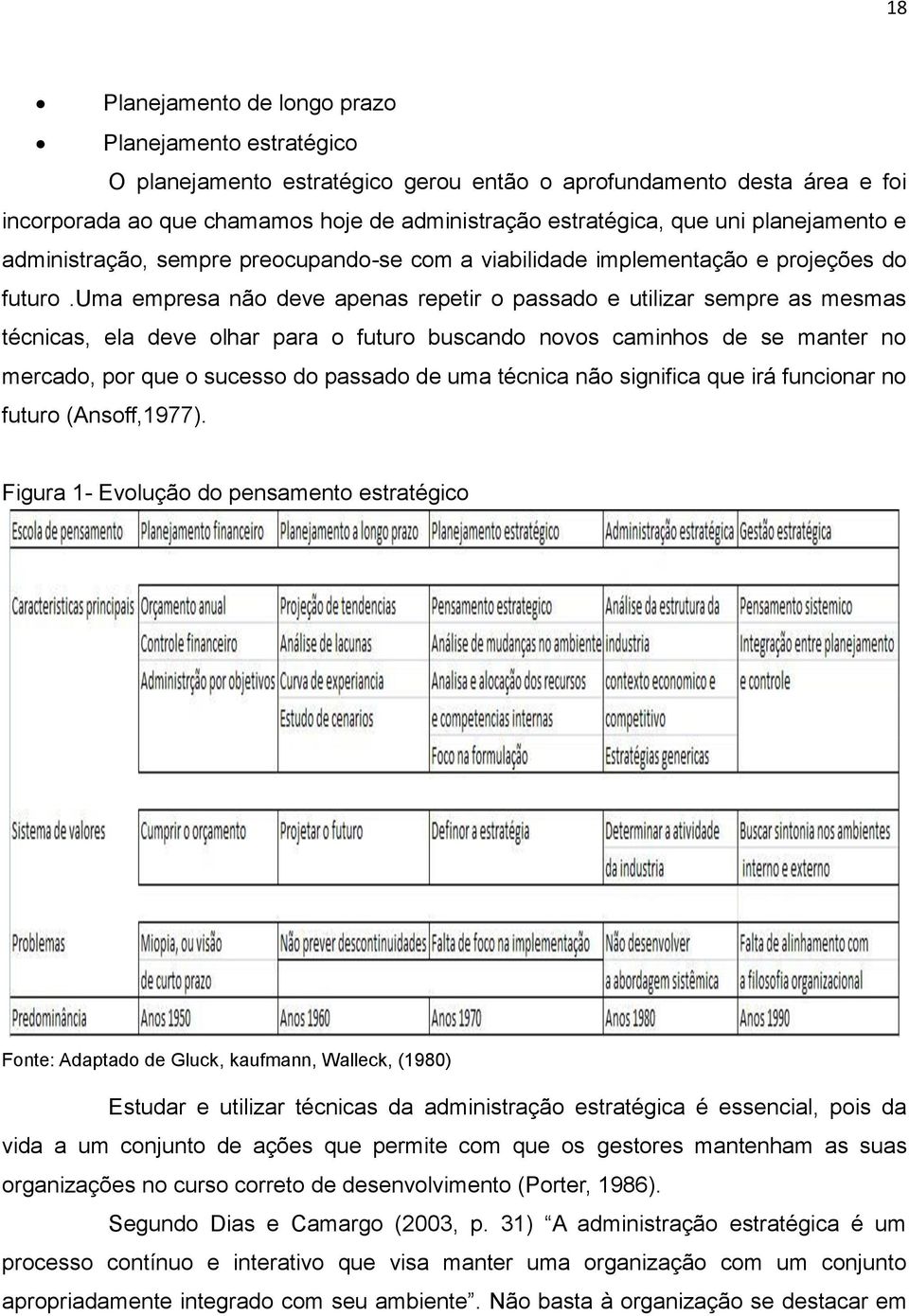 uma empresa não deve apenas repetir o passado e utilizar sempre as mesmas técnicas, ela deve olhar para o futuro buscando novos caminhos de se manter no mercado, por que o sucesso do passado de uma