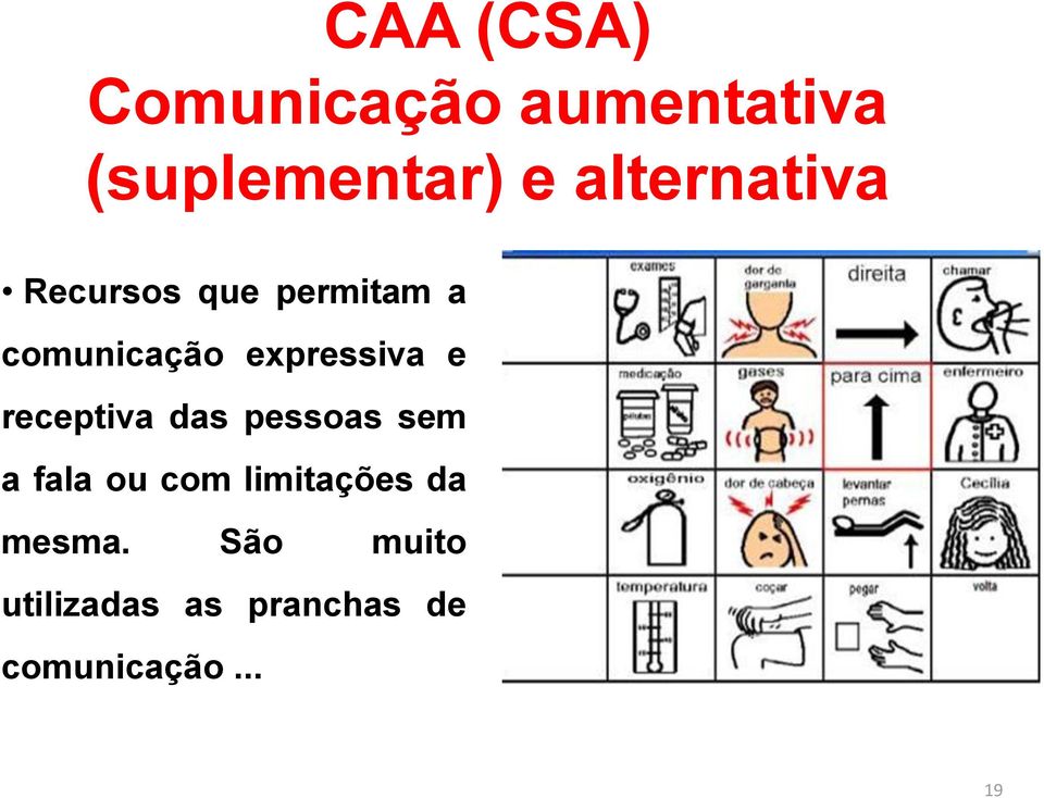 expressiva e receptiva das pessoas sem a fala ou com