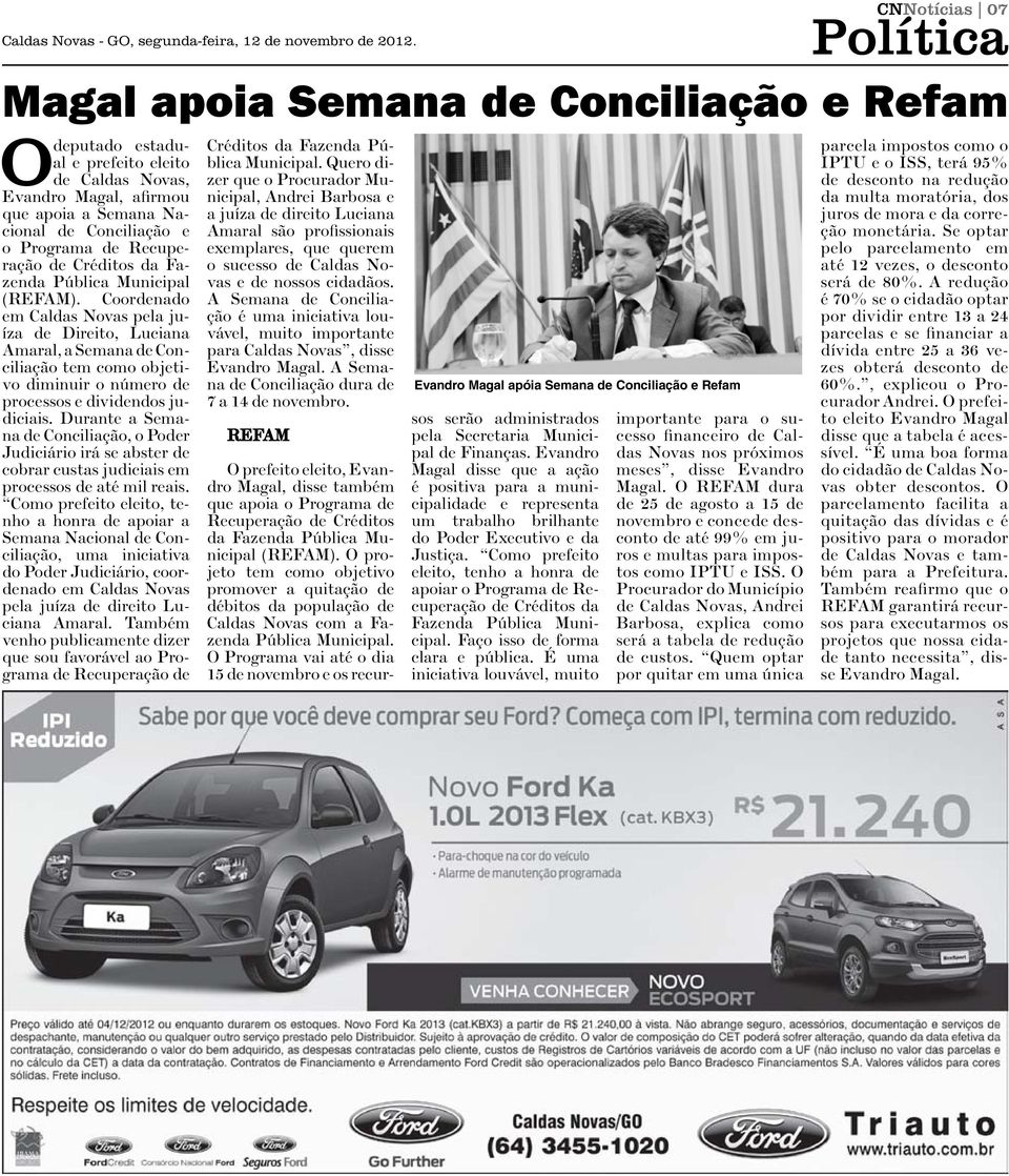 de Recuperação de Créditos da Fazenda Pública Municipal (REFAM).