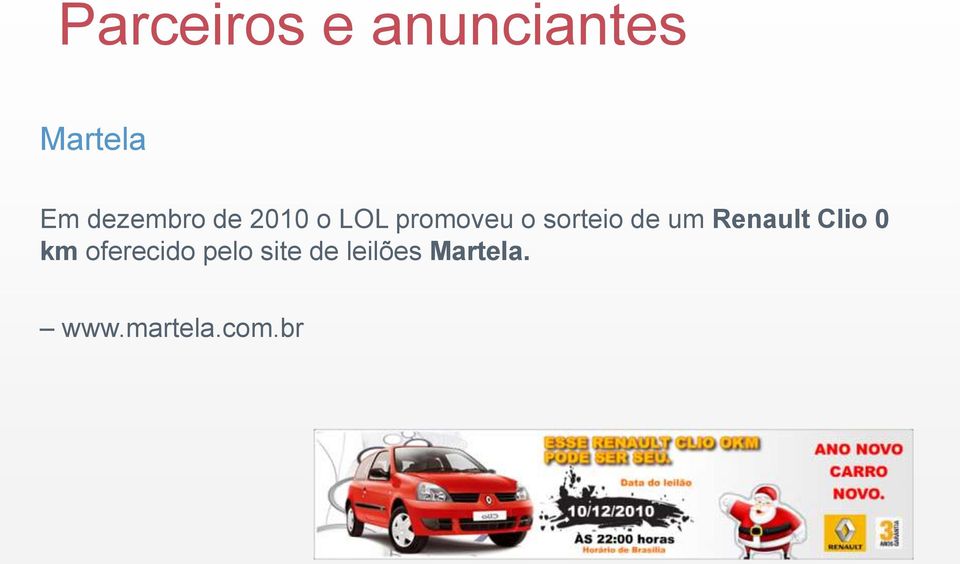 sorteio de um Renault Clio 0 km