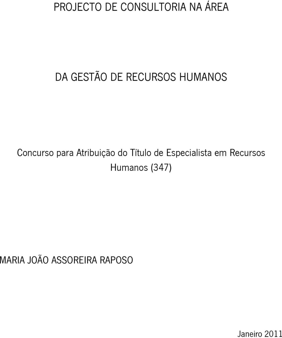 Título de Especialista em Recursos Humanos