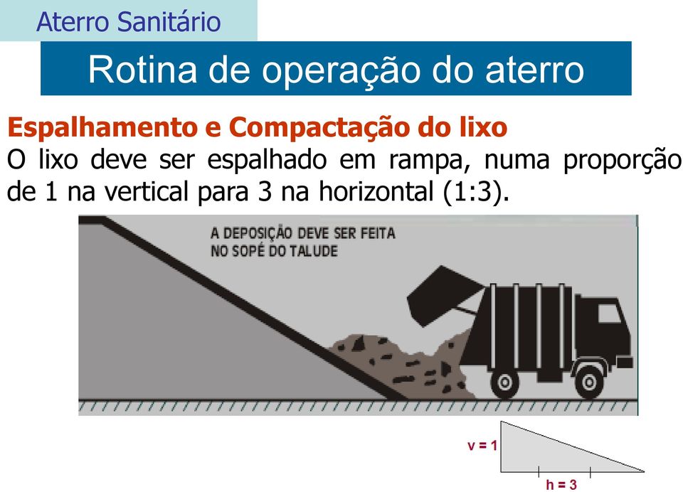 lixo deve ser espalhado em rampa, numa