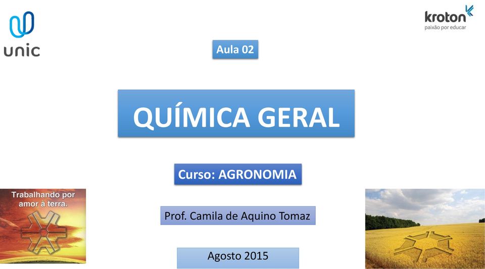 AGRONOMIA Prof.