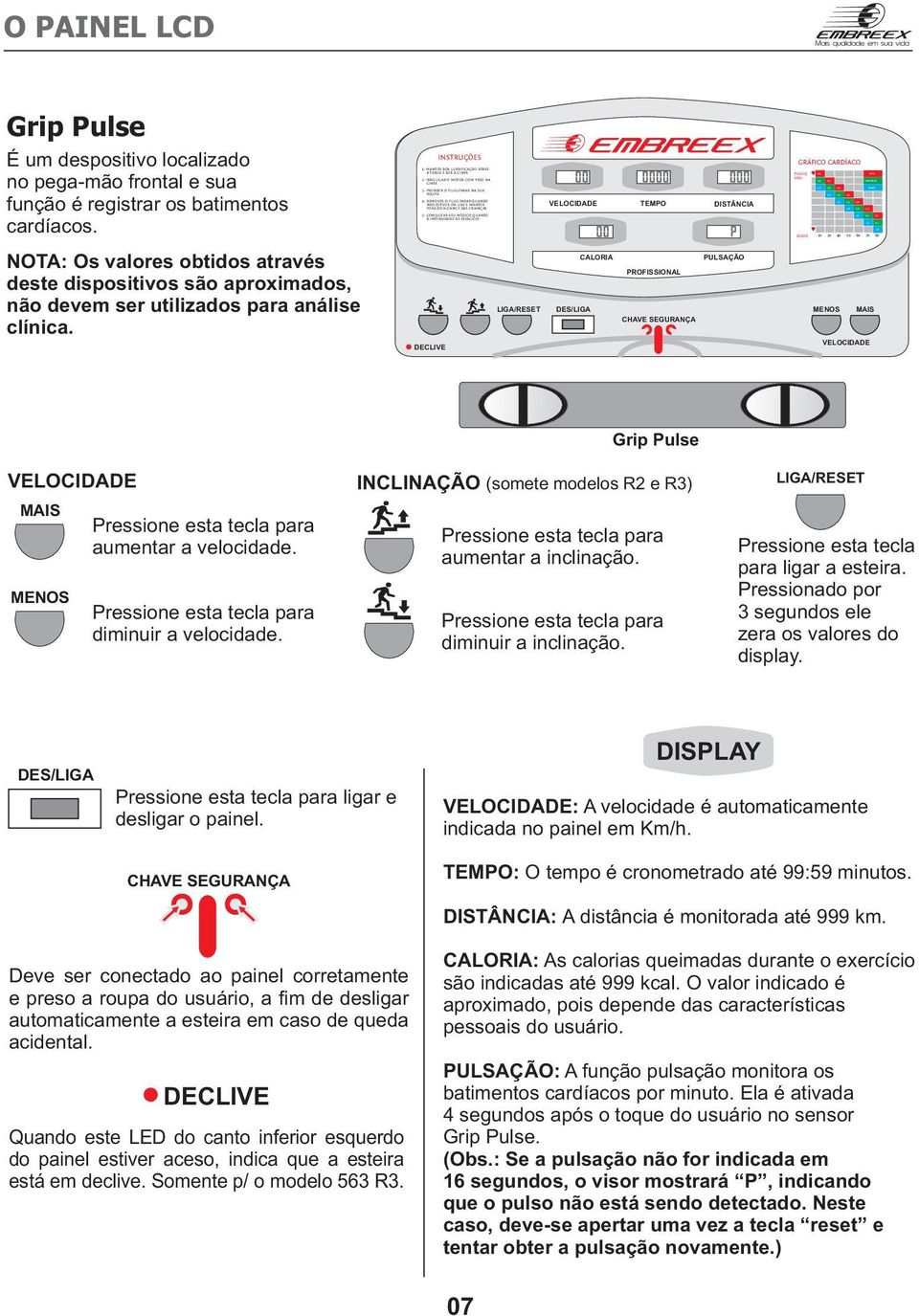 batimentos cardíacos. NOTA: Os valores obtidos através deste dispositivos são aproximados, não devem ser utilizados para análise clínica.