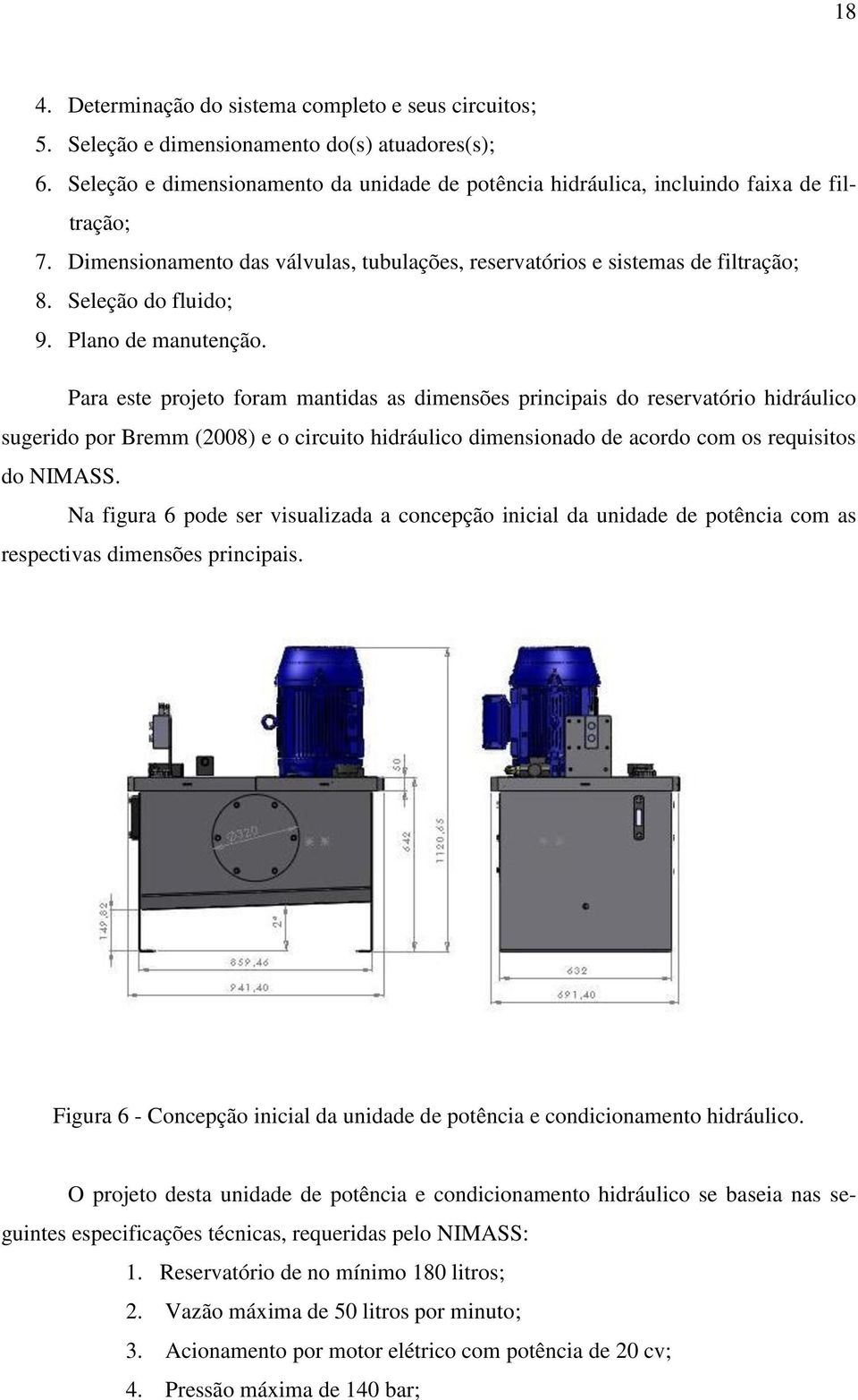 Plano de manutenção.