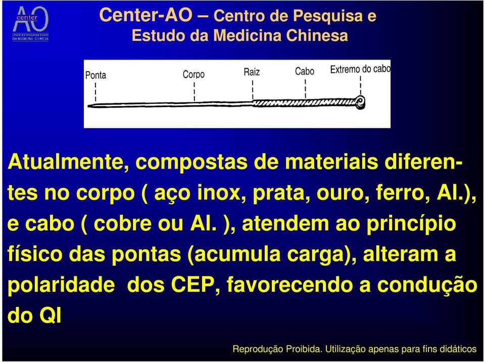 ), atendem ao princípio físico das pontas (acumula