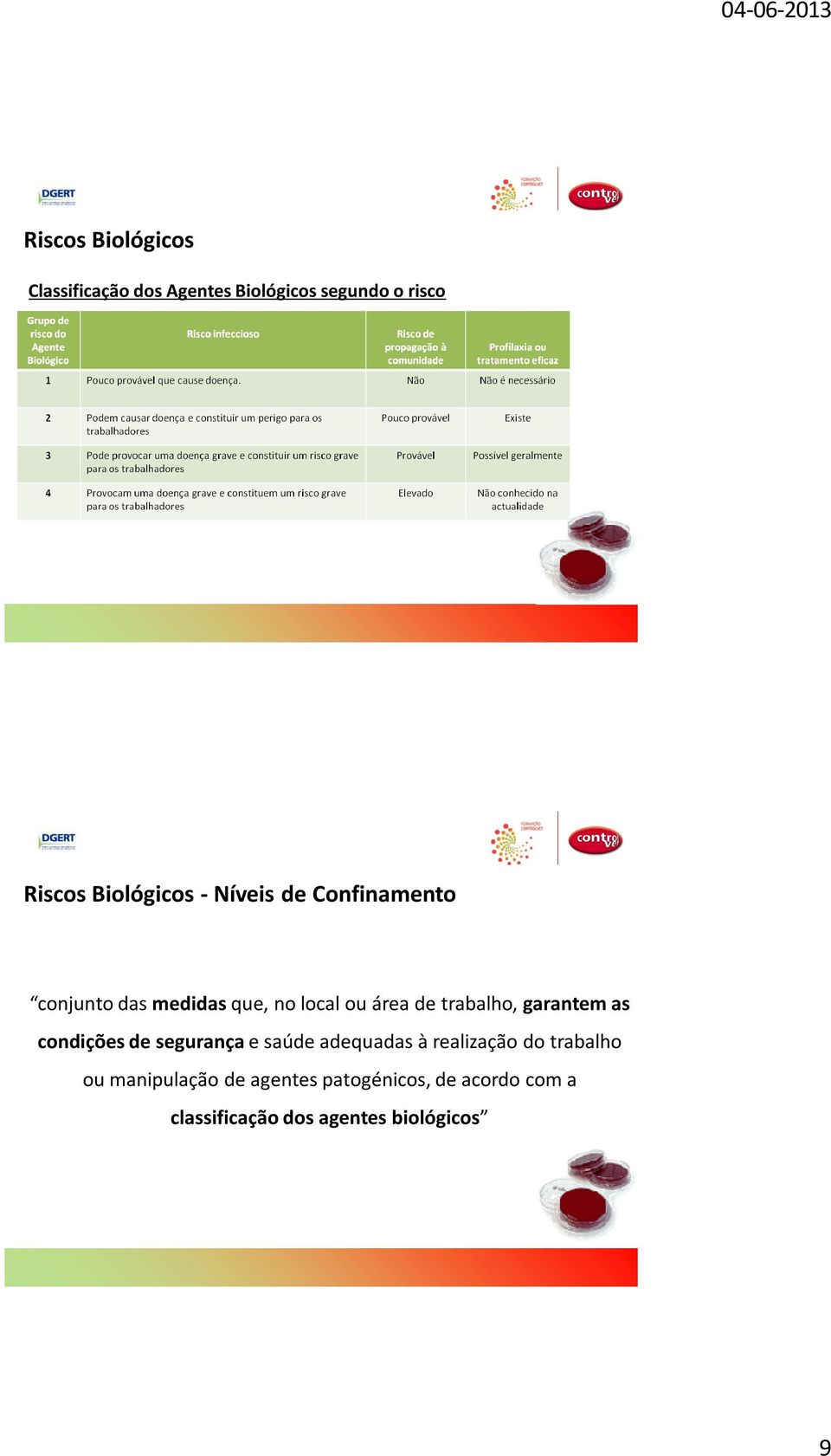 trabalho, garantem as condições de segurança e saúde adequadas à realização do