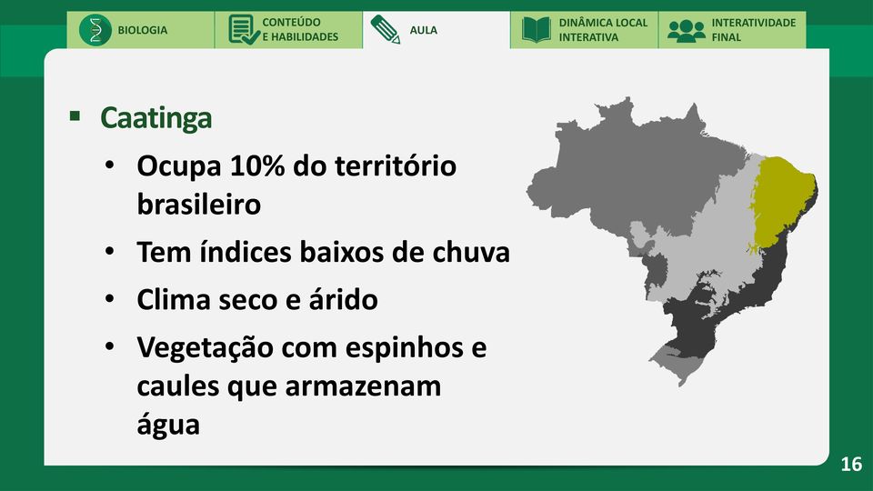 chuva Clima seco e árido Vegetação