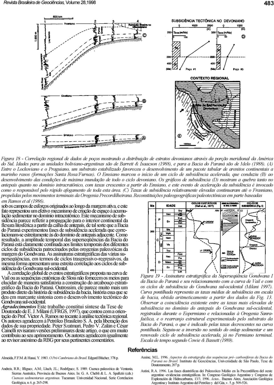 (A) Entre o Lockoviano e o Praguiano, um substrato estabilizado favoreceu o desenvolvimento de um pacote tabular de arenitos continentais a marinho rasos (formações Santa Rosa/Furnas).