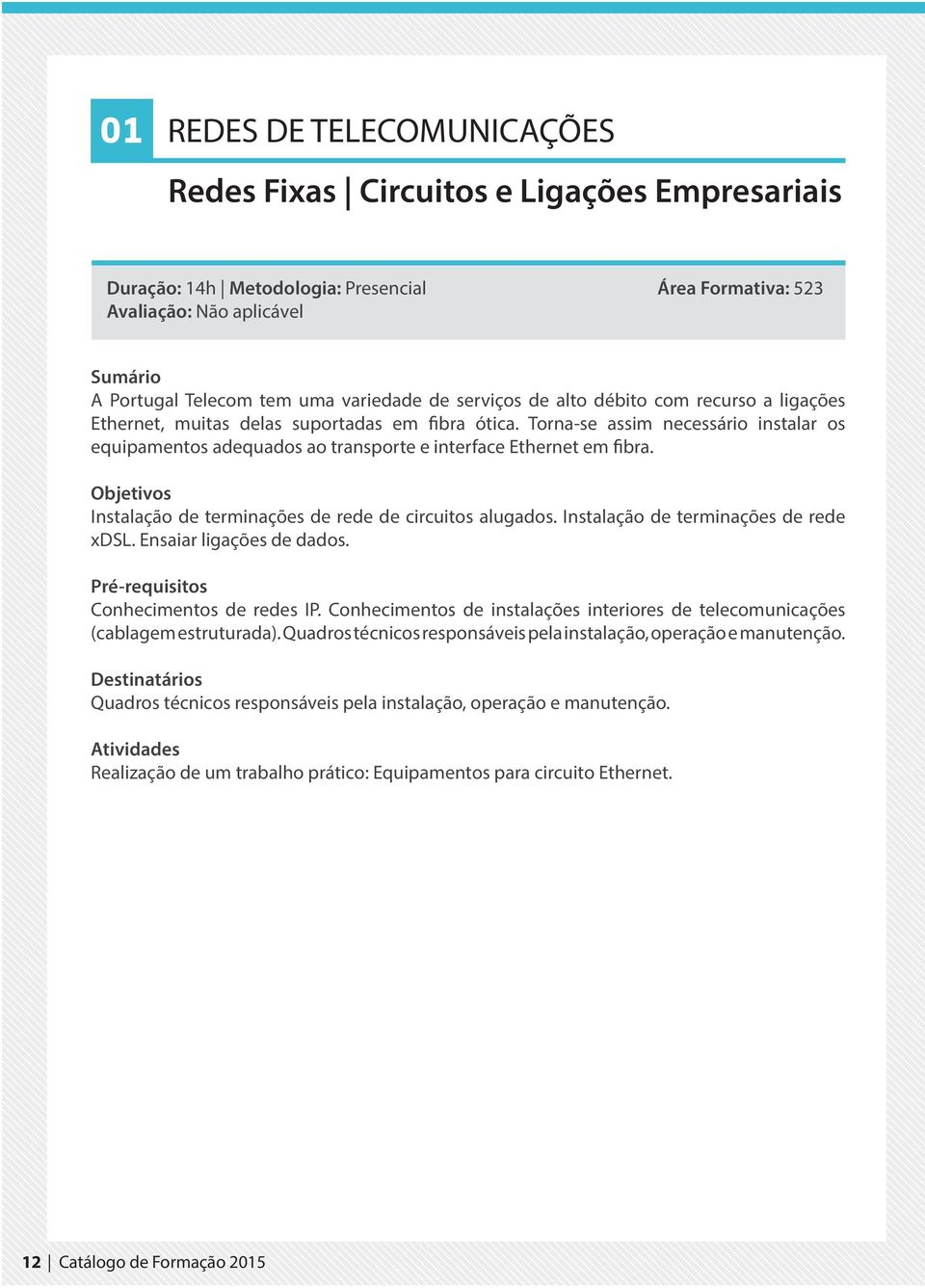 Torna-se assim necessário instalar os equipamentos adequados ao transporte e interface Ethernet em fibra. Instalação de terminações de rede de circuitos alugados.