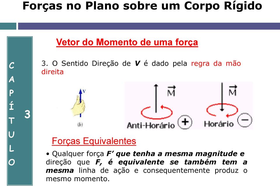 Qualquer força F que tenha a mesma magnitude e direção que F, é