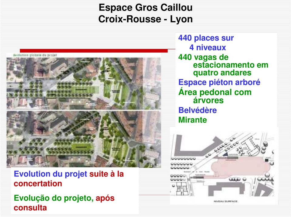 piéton arboré Área pedonal com árvores Belvédère Mirante