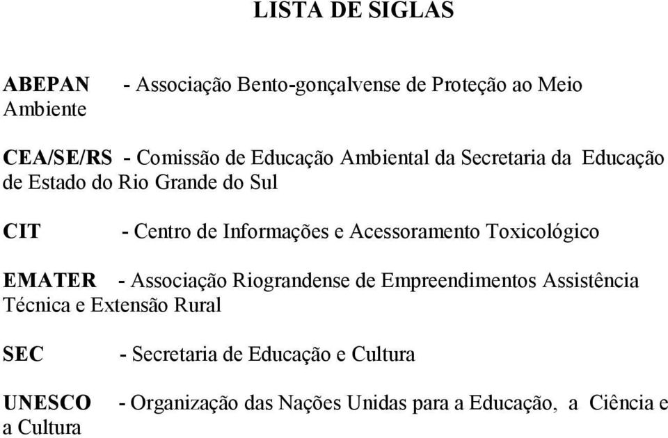 Acessoramento Toxicológico EMATER - Associação Riograndense de Empreendimentos Assistência Técnica e Extensão
