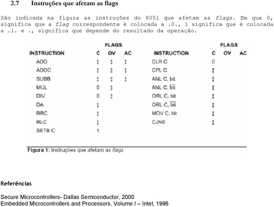 1. e., significa que depende do resultado da operação.