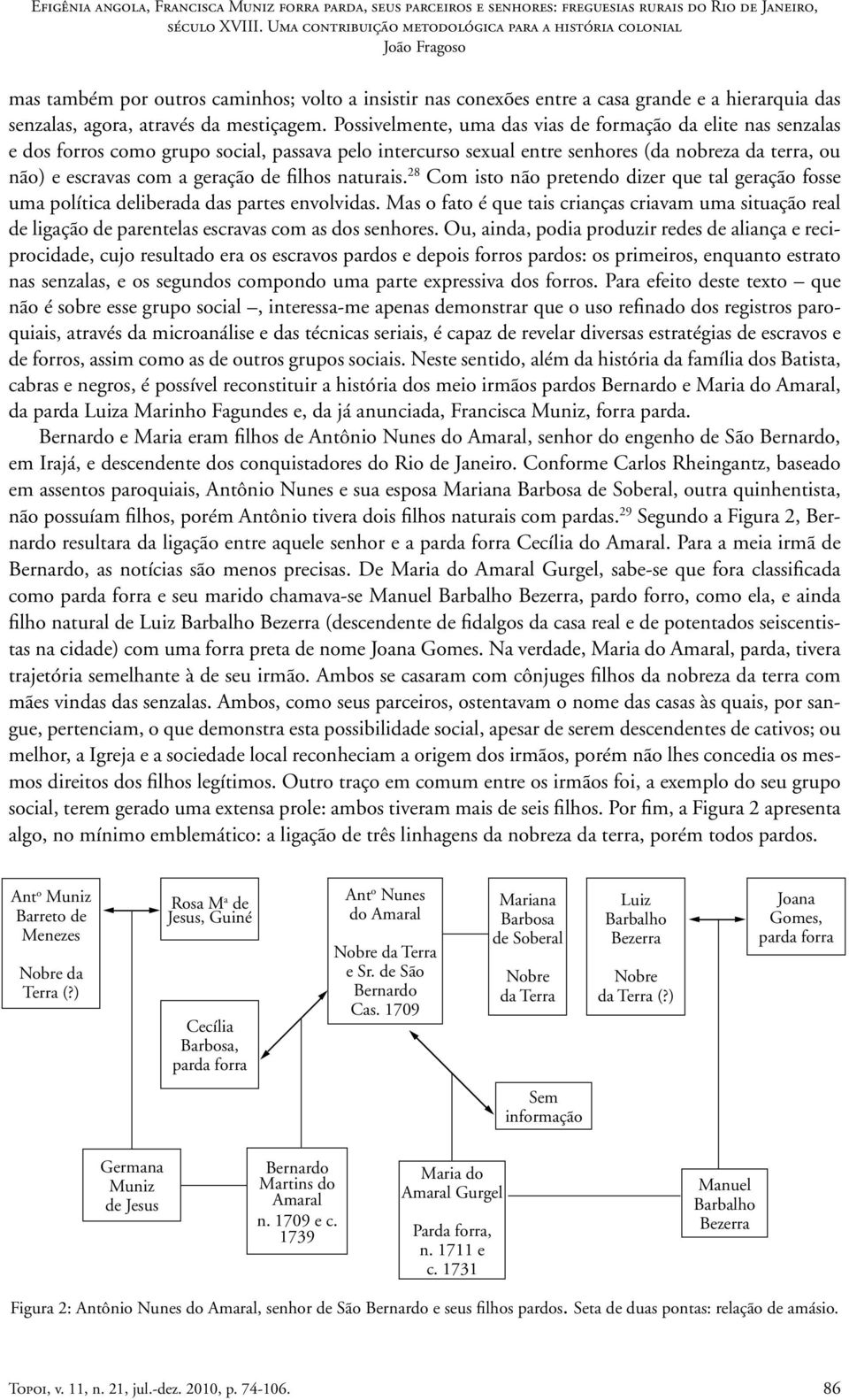 filhos naturais. 28 Com isto não pretendo dizer que tal geração fosse uma política deliberada das partes envolvidas.