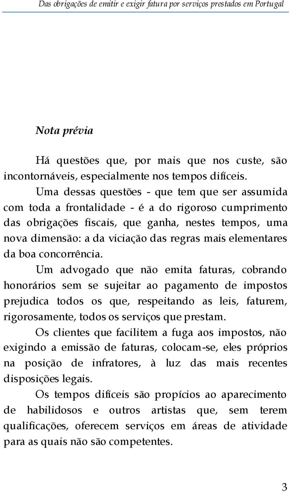 elementares da boa concorrência.