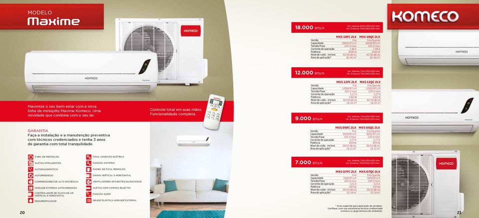 Externa 700x500x225 mm Faça a instalação e a manutenção preventiva com técnicos credenciados e tenha 3 anos de garantia com total tranquilidade.