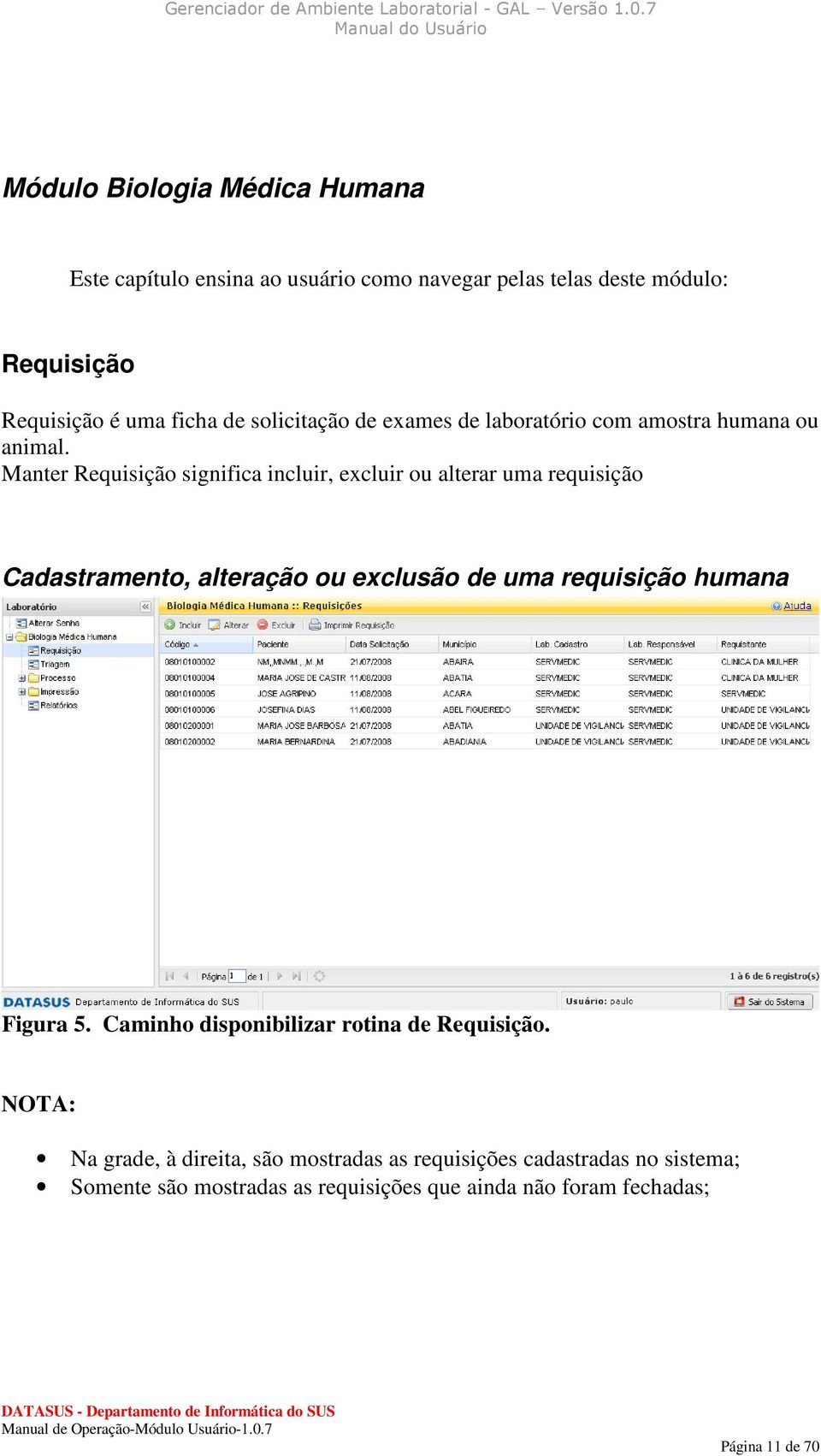 Manter Requisição significa incluir, excluir ou alterar uma requisição Cadastramento, alteração ou exclusão de uma requisição humana