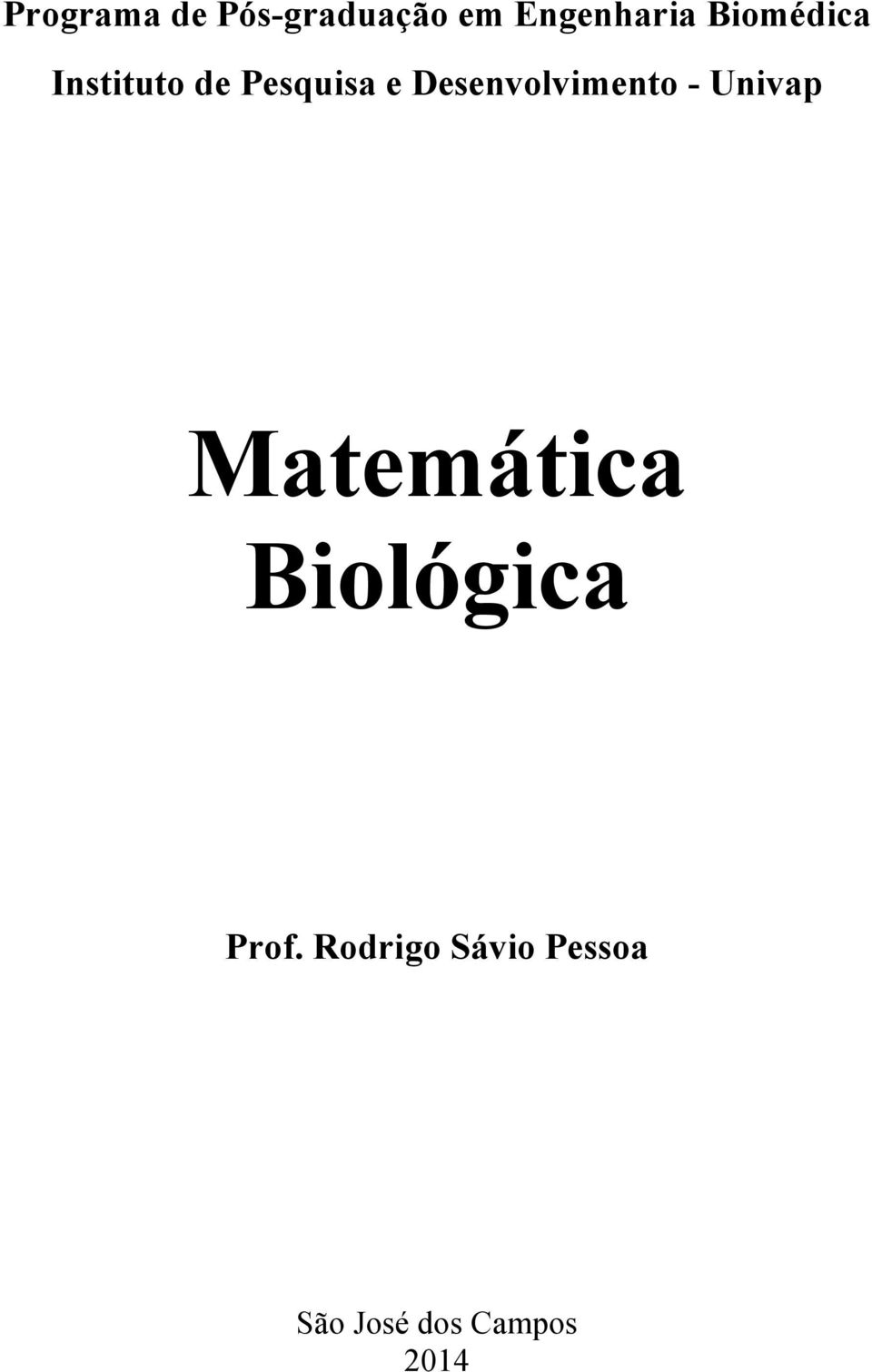 Desenvolvimento - Univap Matemática