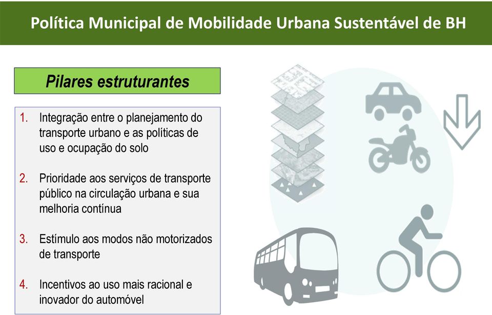 Prioridade aos serviços de transporte público na circulação urbana e sua melhoria contínua 3.