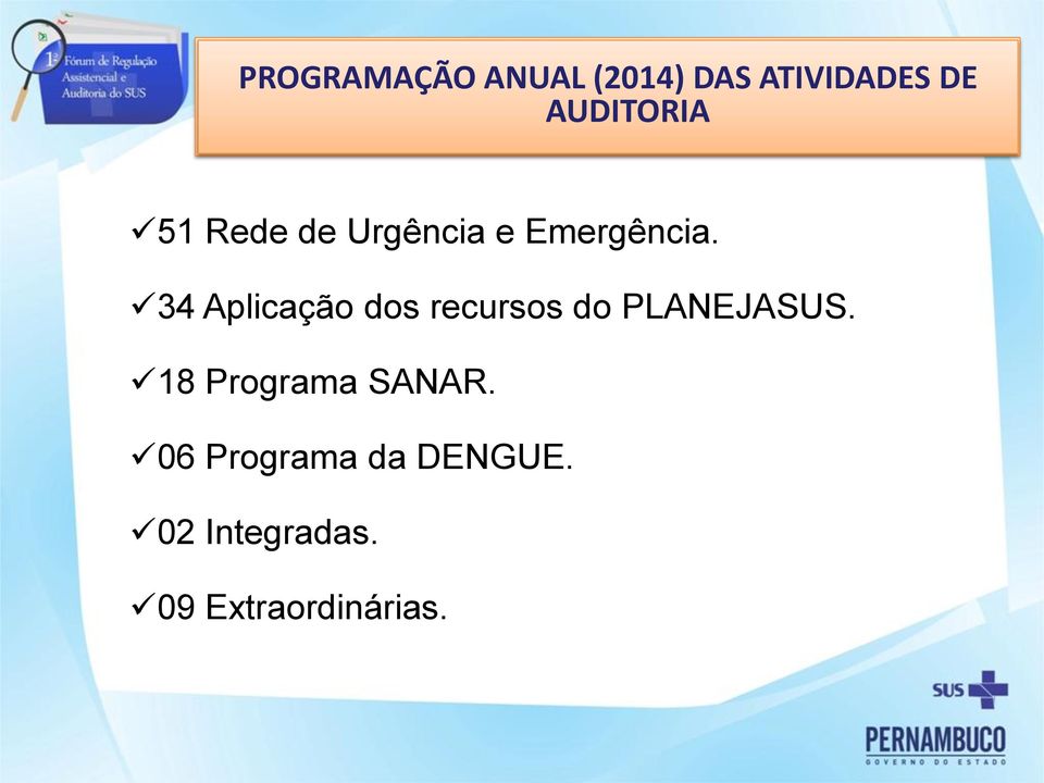 34 Aplicação dos recursos do PLANEJASUS.