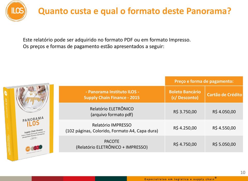 Finance - 2015 Boleto Bancário (c/ Desconto) Cartão de Crédito Relatório ELETRÔNICO (arquivo formato pdf) Relatório IMPRESSO (102