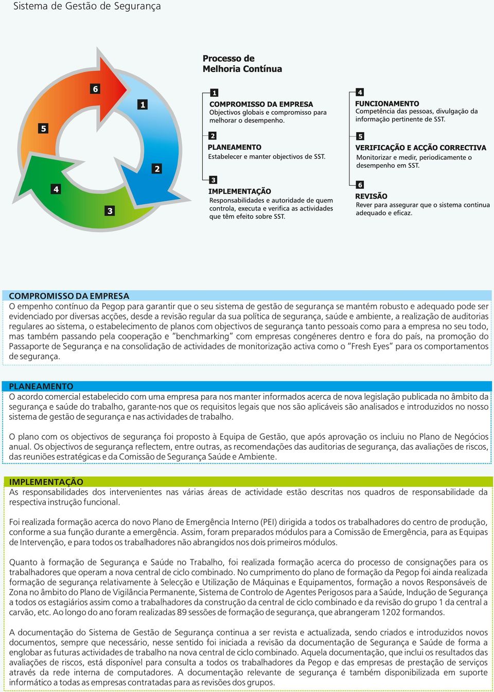 como para a empresa no seu todo, mas também passando pela cooperação e benchmarking com empresas congéneres dentro e fora do país, na promoção do Passaporte de Segurança e na consolidação de