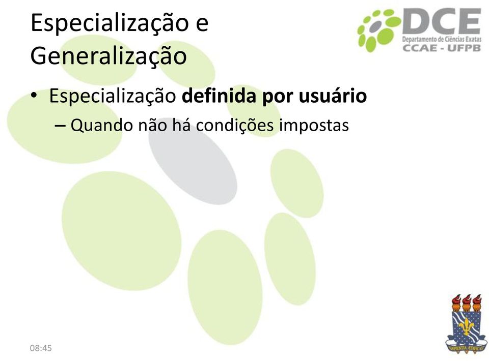 Especialização definida