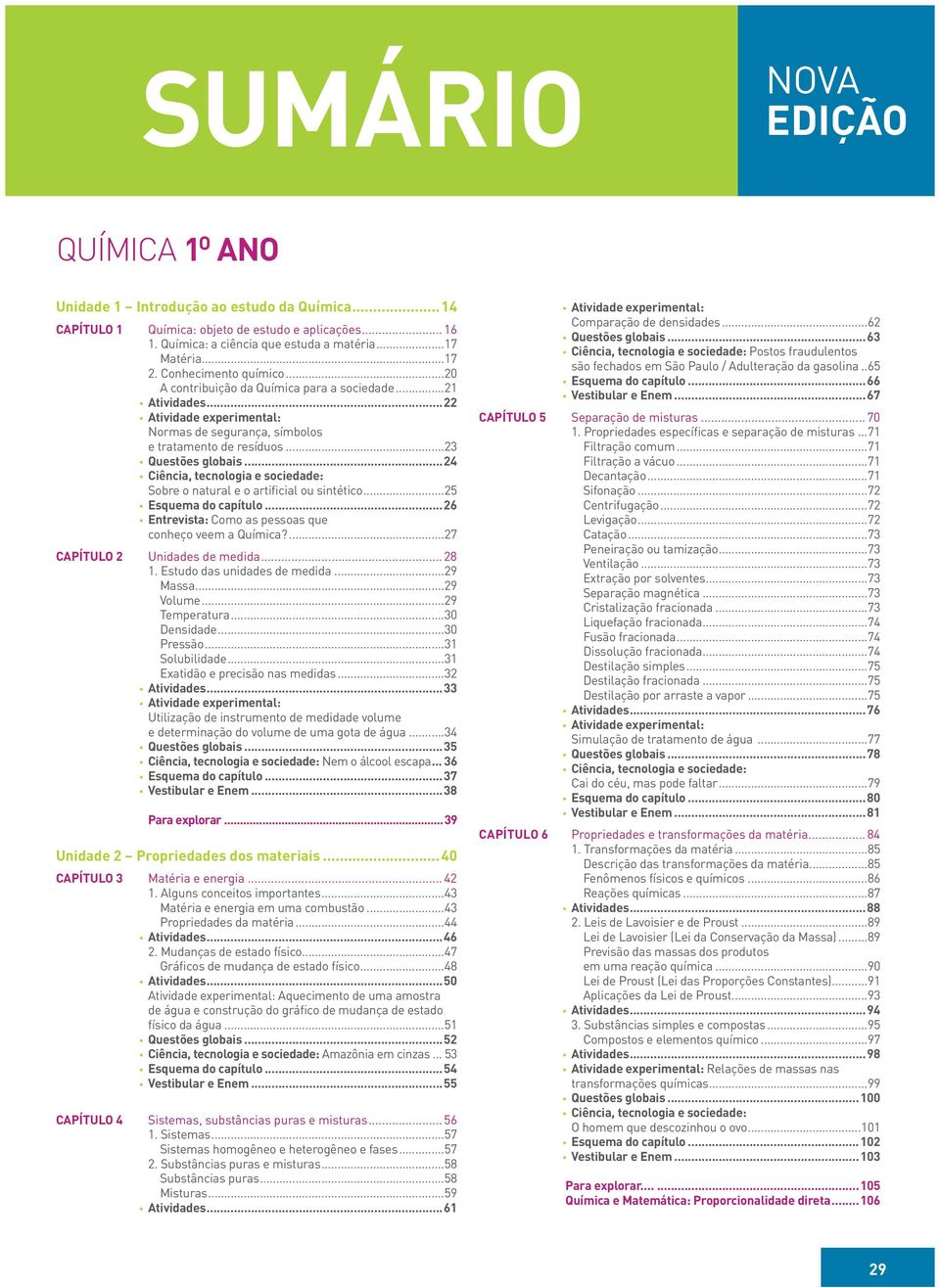 ..24 Sobre o natural e o artificial ou sintético...25 Esquema do capítulo...26 Entrevista: Como as pessoas que conheço veem a Química?...27 CAPÍTULO 2 Unidades de medida... 28 1.