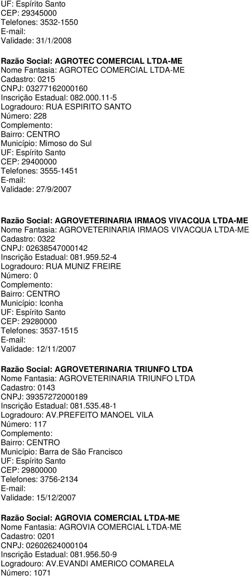 60 Inscrição Estadual: 082.000.