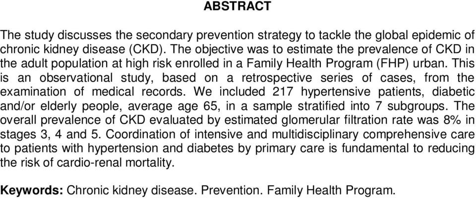 This is an observational study, based on a retrospective series of cases, from the examination of medical records.