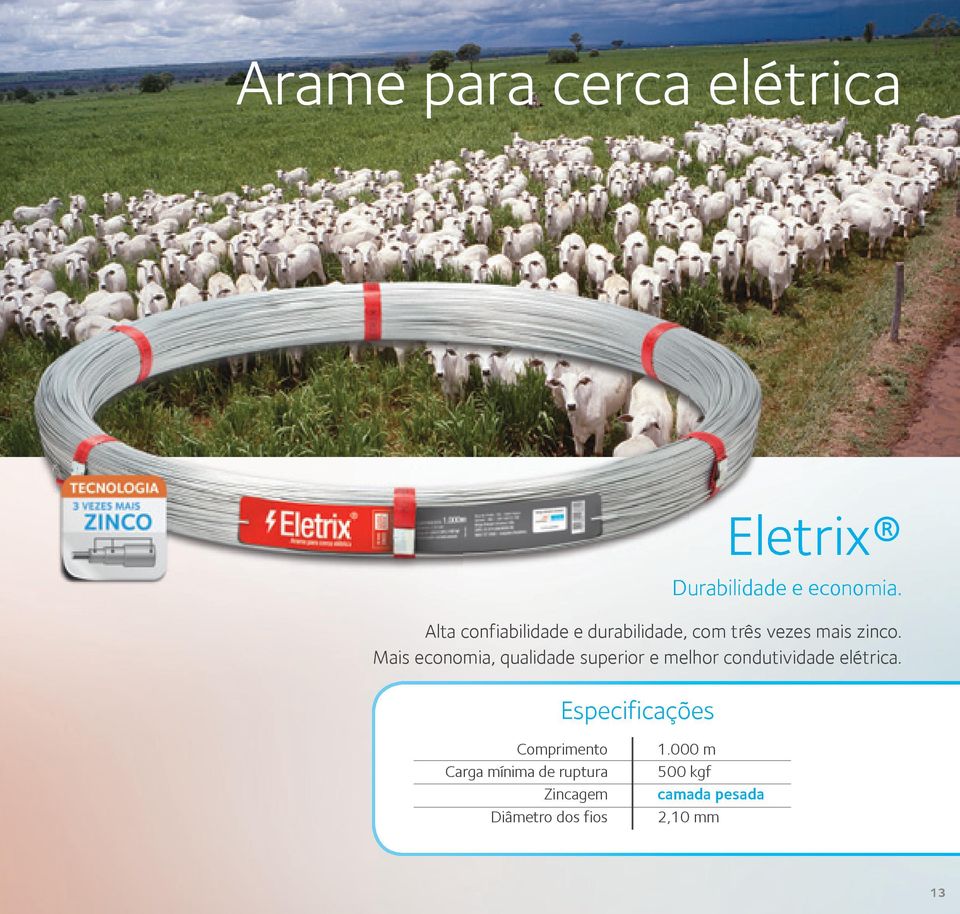 Mais economia, qualidade superior e melhor condutividade elétrica.