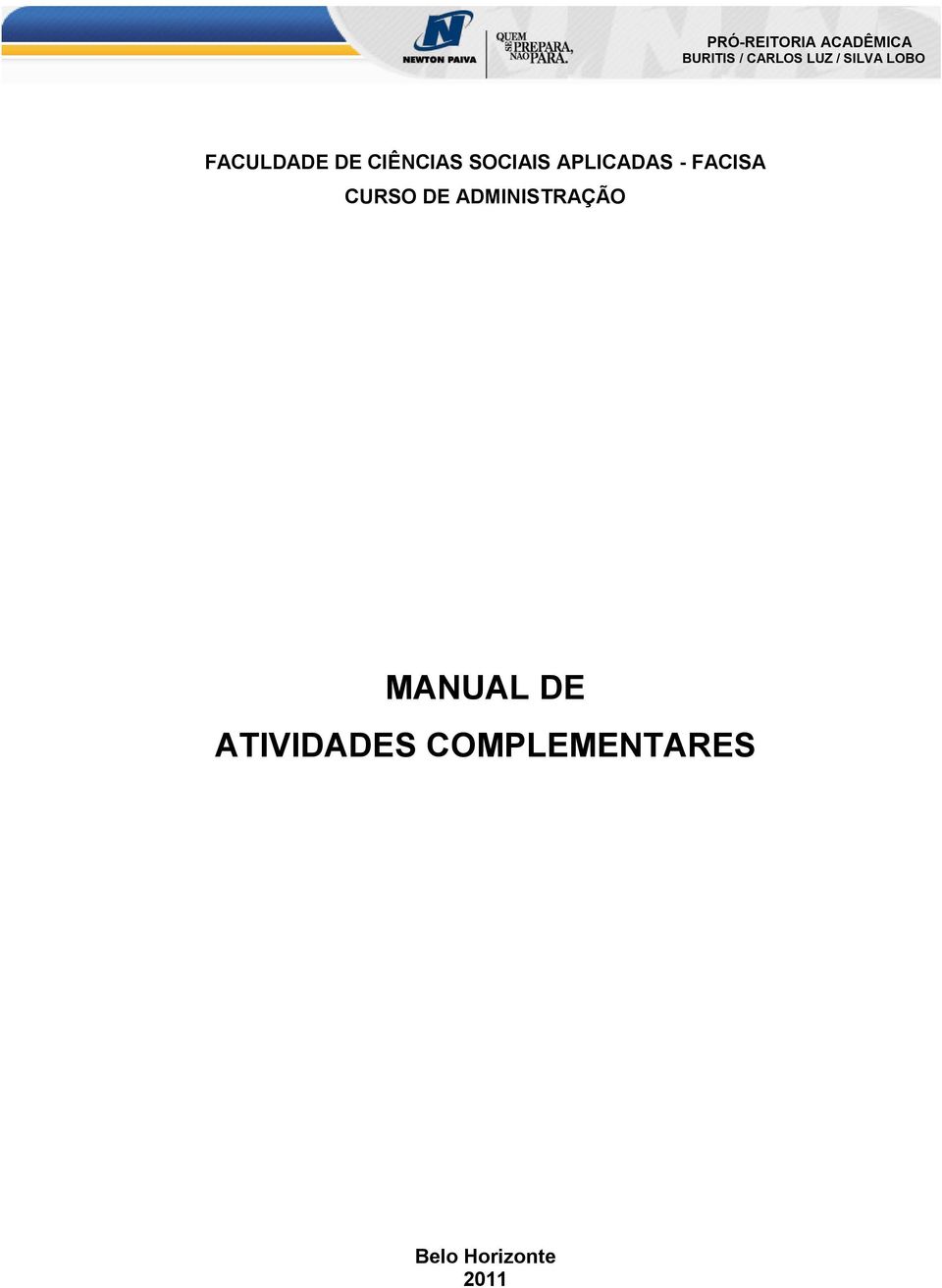 ADMINISTRAÇÃO MANUAL DE