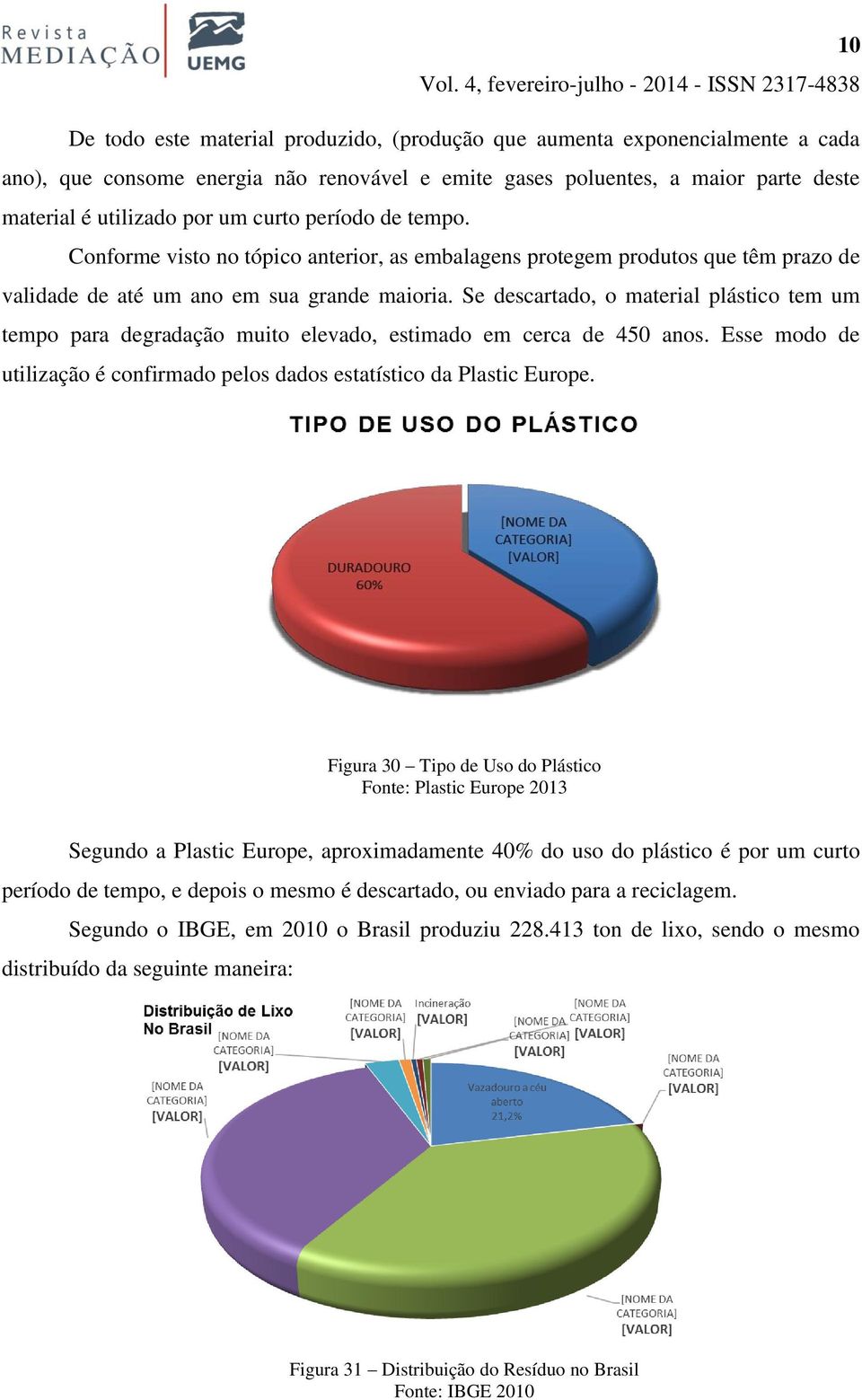 parte deste material é utilizado por um curto período de tempo. Conforme visto no tópico anterior, as embalagens protegem produtos que têm prazo de validade de até um ano em sua grande maioria.