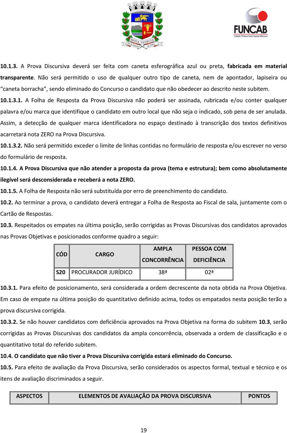 .1.3.1. A Folha de Resposta da Prova Discursiva não poderá ser assinada, rubricada e/ou conter qualquer palavra e/ou marca que identifique o candidato em outro local que não seja o indicado, sob pena