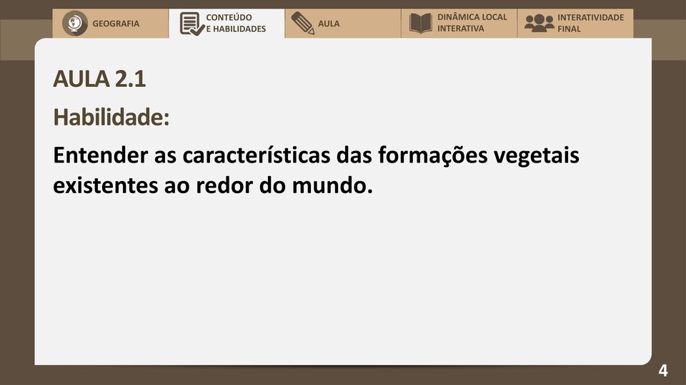 formações vegetais