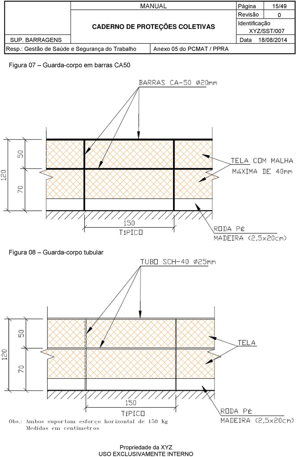 Guarda-corpo tubular Obs.