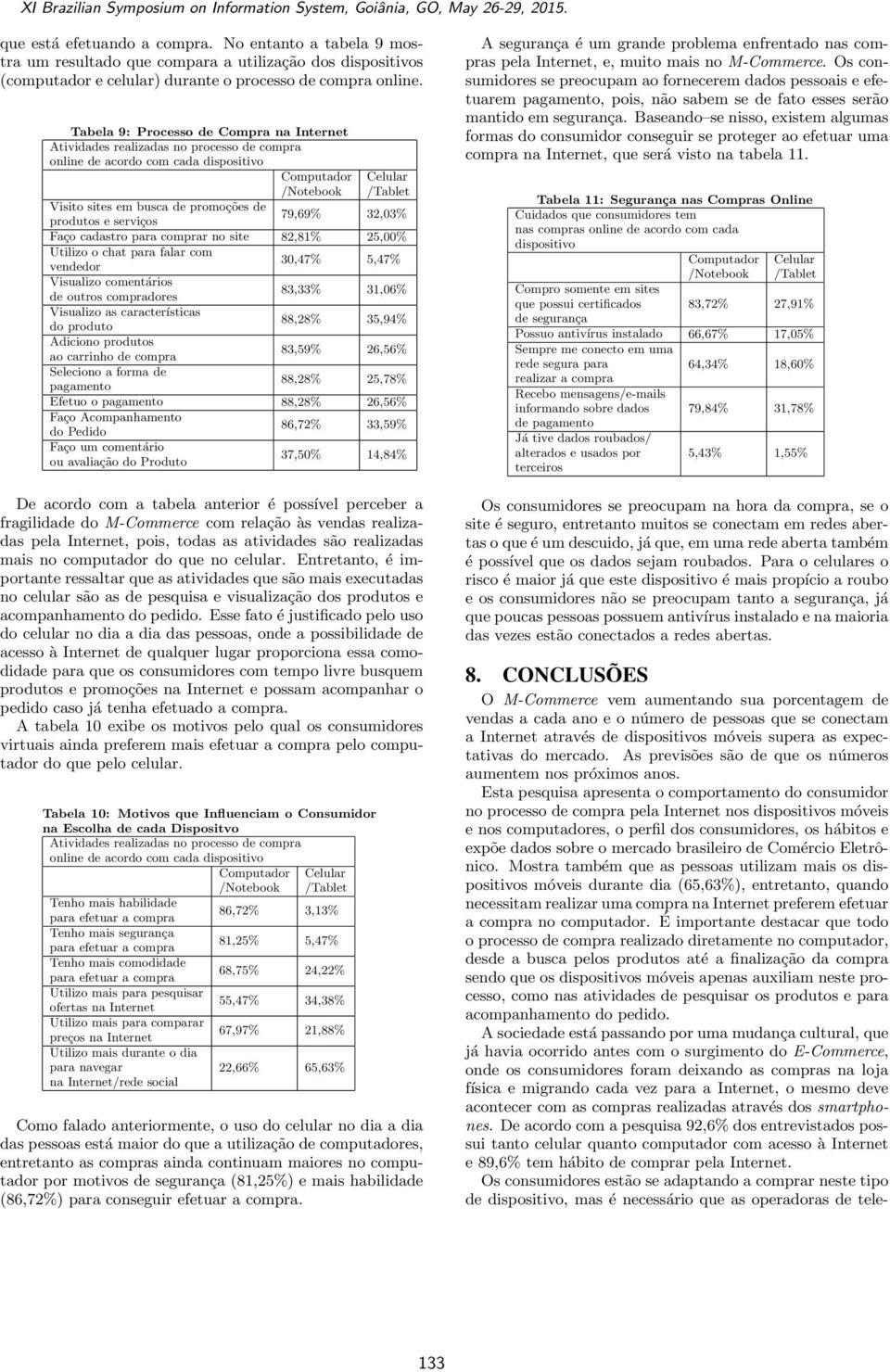 serviços Celular /Tablet 79,69 32,03 Faço cadastro para comprar no site 82,81 25,00 Utilizo o chat para falar com vendedor 30,47 5,47 Visualizo comentários de outros compradores 83,33 31,06 Visualizo