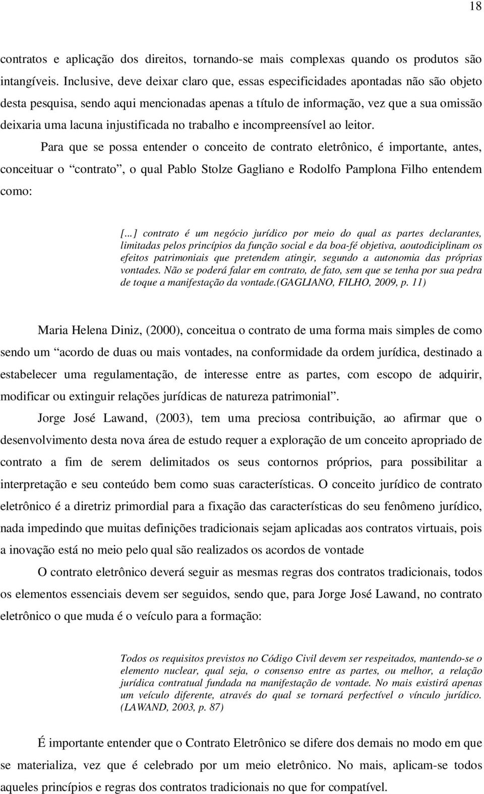 injustificada no trabalho e incompreensível ao leitor.