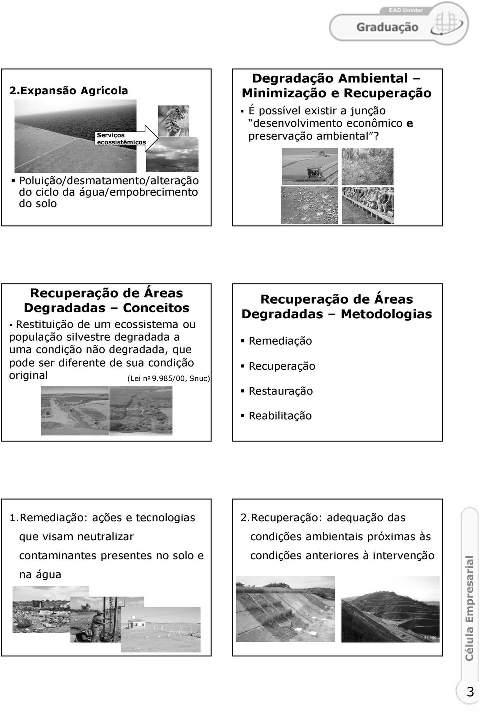 condição não degradada, que pode ser diferente de sua condição original (Lei n o 9.