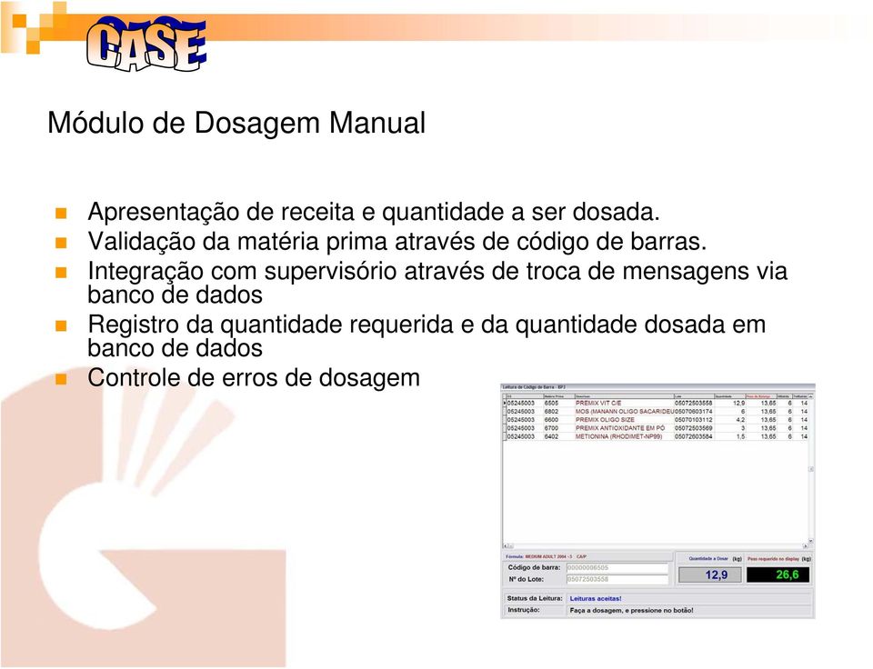 Integração com supervisório através de troca de mensagens via banco de dados