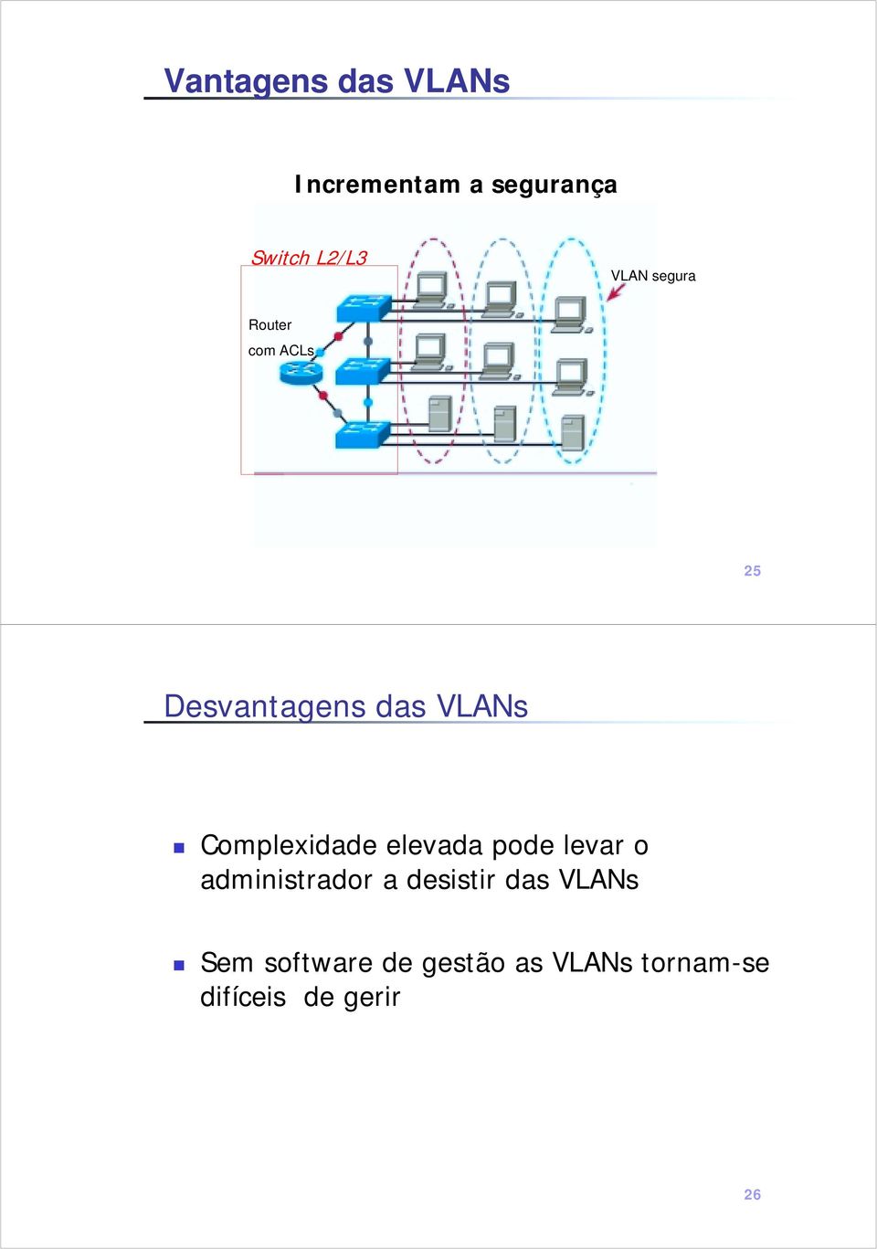 Complexidade elevada pode levar o administrador a desistir