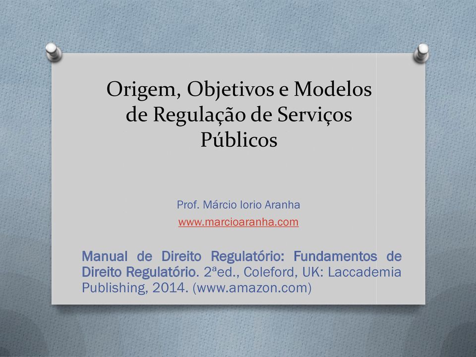 com Manual de Direito Regulatório: Fundamentos de Direito