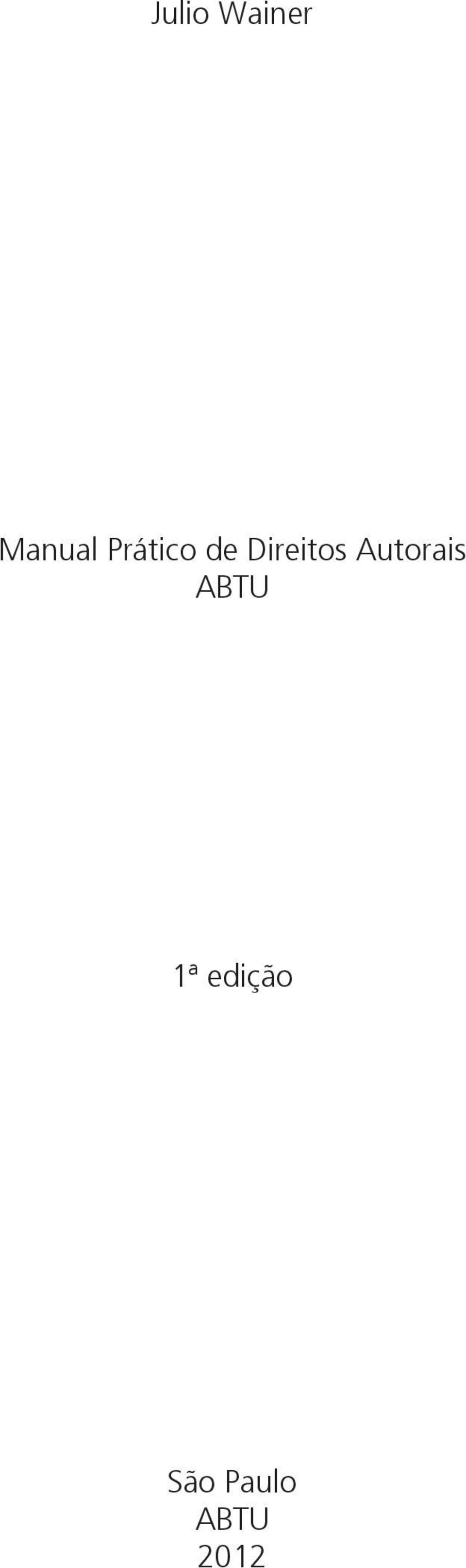 Autorais ABTU 1ª