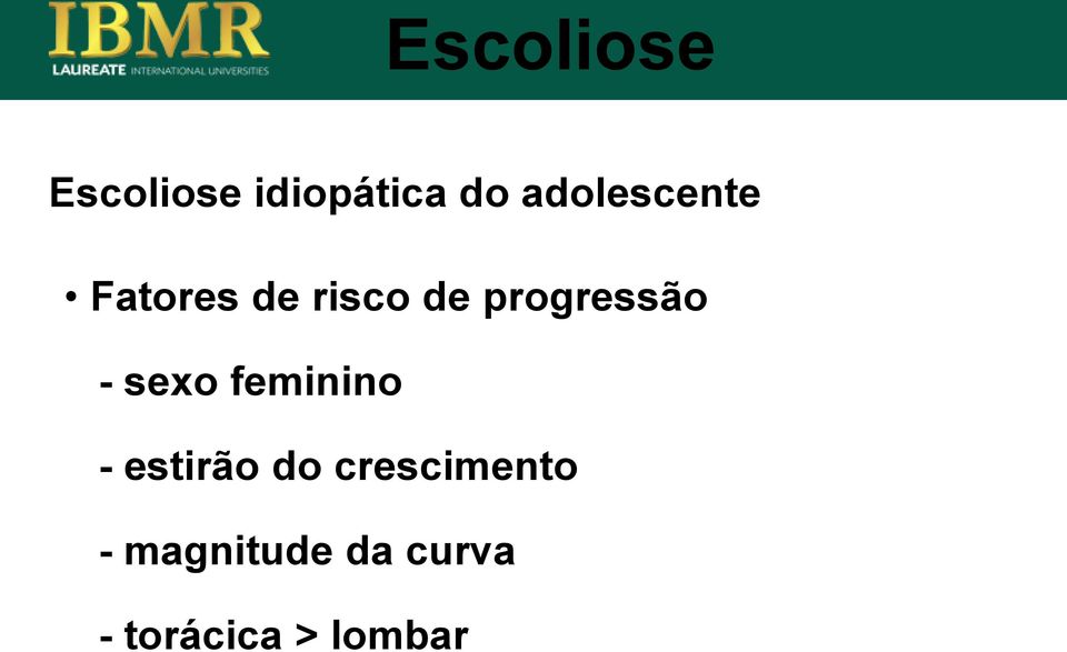 progressão - sexo feminino - estirão do