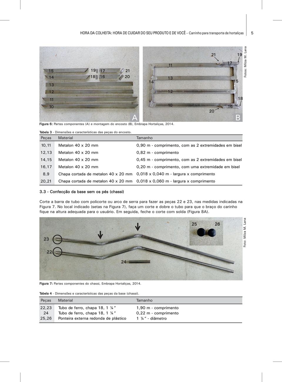 Peças Material Tamanho 10,11 12,13 14,15 16,17 8,9 20,21 Chapa cortada de metalon 40 x 20 mm Chapa cortada de metalon 40 x 20 mm 3.