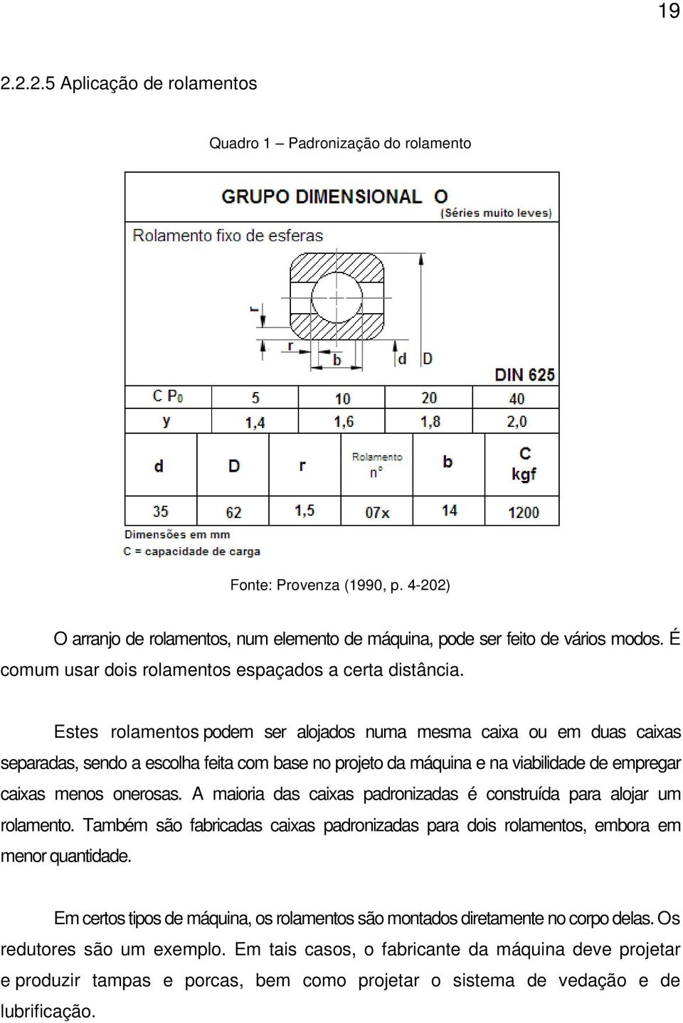 Estes rolamentos podem ser alojados numa mesma caixa ou em duas caixas separadas, sendo a escolha feita com base no projeto da máquina e na viabilidade de empregar caixas menos onerosas.