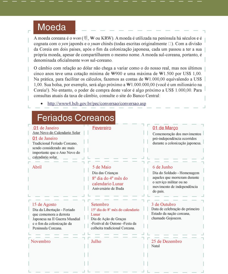 A moeda sul-coreana, portanto, é denominada oficialmente won sul-coreano.