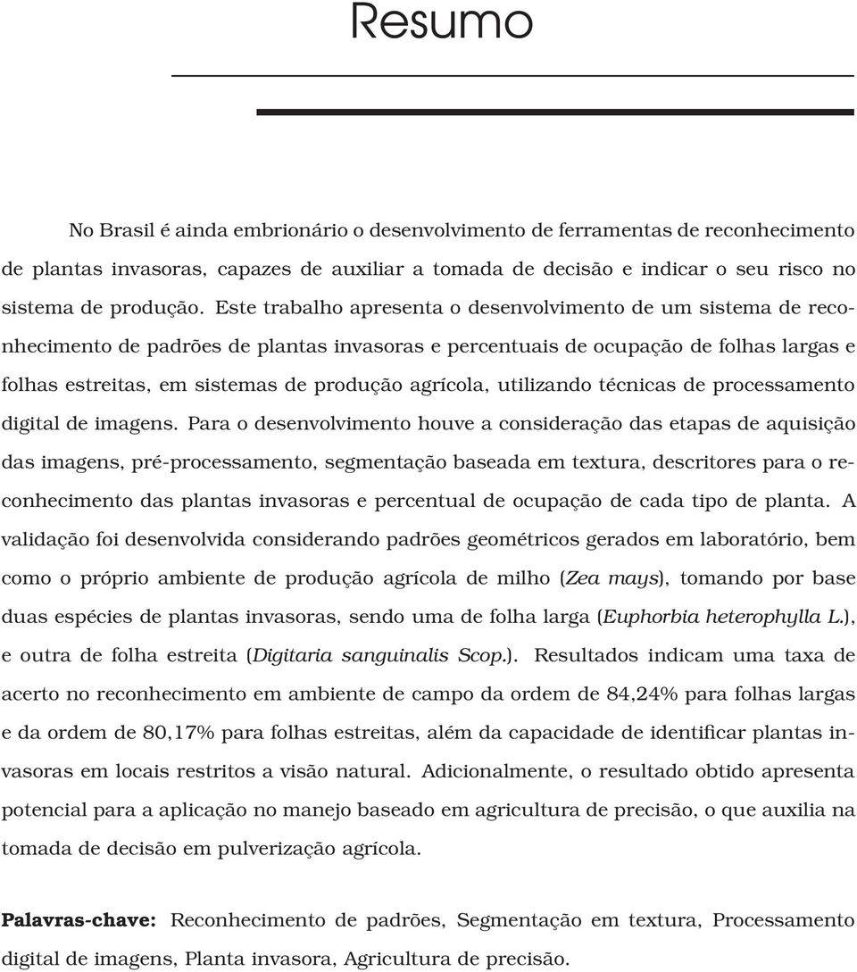 agrícola, utilizando técnicas de processamento digital de imagens.