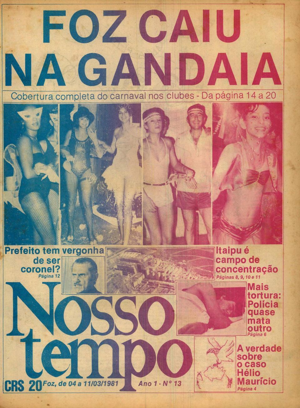 , de 04 a 11/03/1981 Anol-N 13 I, _ / Itaipué campo de concentração Pàginas 8, 9, 10